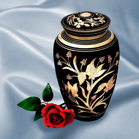 Butterfly Orchid Bronze Cremation Urn 600x600